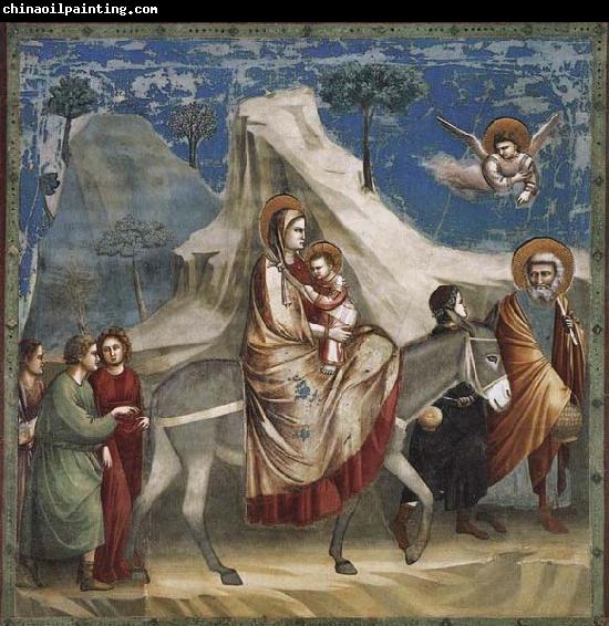 GIOTTO di Bondone Flight into Egypt