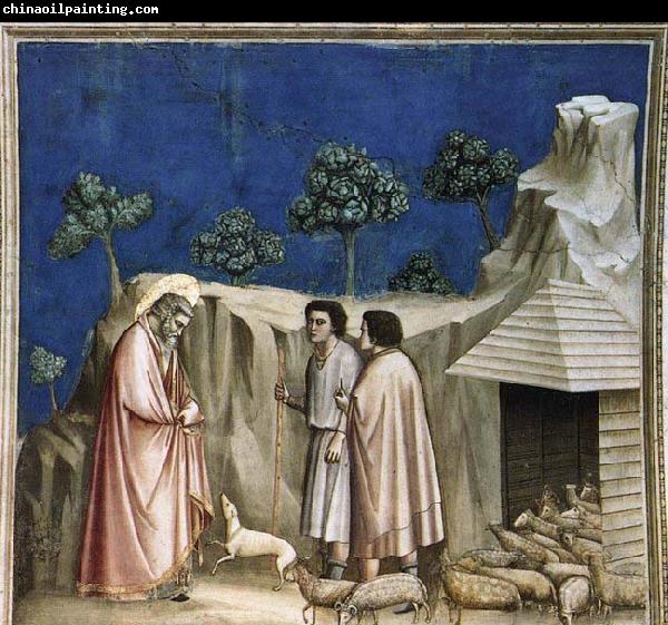 GIOTTO di Bondone Joachim among the Shepherds