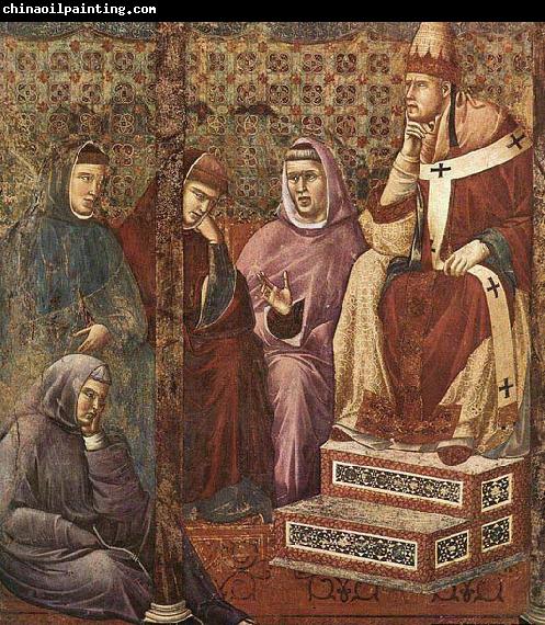 GIOTTO di Bondone St Francis Preaching before Honorius III