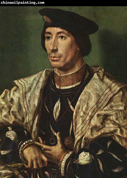 GOSSAERT, Jan (Mabuse) Portrait of Baudouin of Burgundy - Oil on panel Staatliche Museen