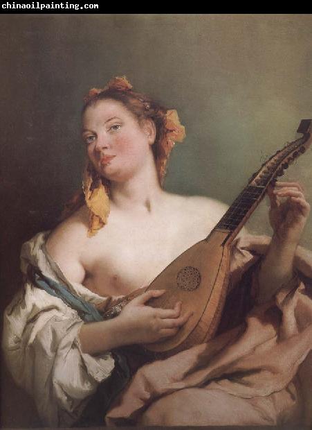 Giovanni Battista Tiepolo Mandolin played the young woman