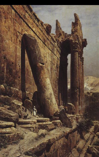 Gustav Bauernfeind Temple Ruins of Baalbek