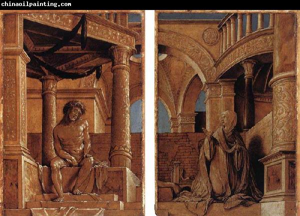 HOLBEIN, Hans the Younger Diptych with Christ and the Mater Dolorosa