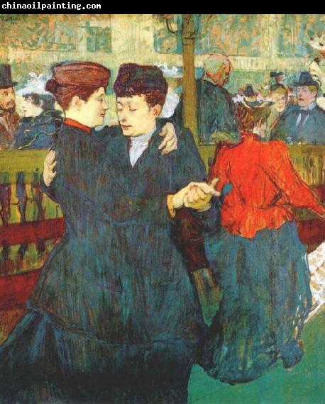 Henri de toulouse-lautrec At the Moulin Rouge, Two Women Waltzing