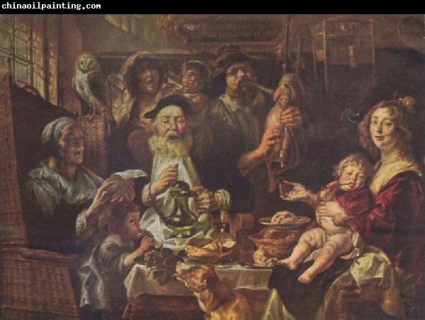 Jacob Jordaens Jacob Jordaens, As the Old Sang, So the young Pipe.