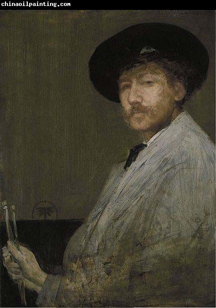 James Abbott Mcneill Whistler Arrangement in Gray Portrait of the Painter