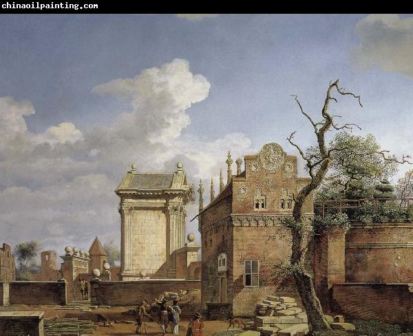 Jan van der Heyden Construction of the Arc de Triomphe