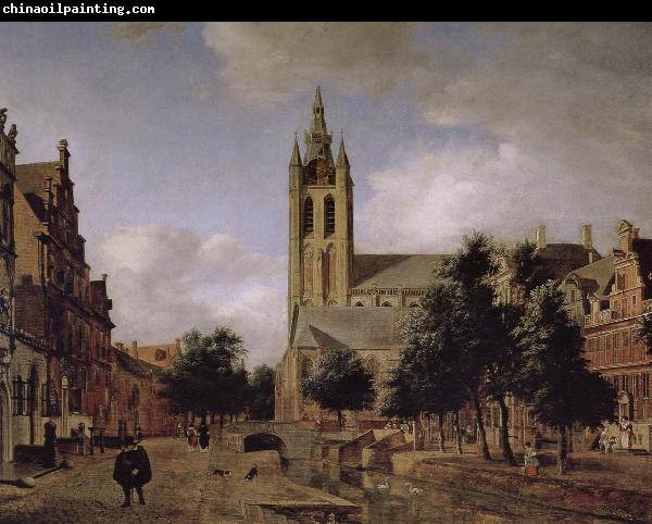 Jan van der Heyden Old church landscape