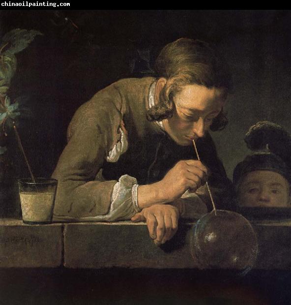 Jean Baptiste Simeon Chardin Blowing bubbles juvenile