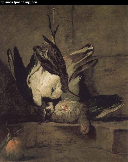 Jean Baptiste Simeon Chardin Wheat gray partridges and Orange Chicken