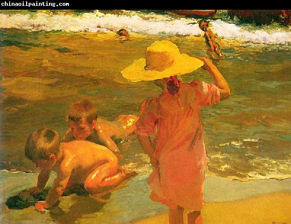 Joaquin Sorolla Children on the Seashore,