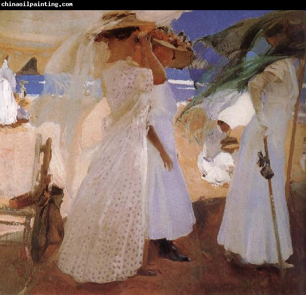 Joaquin Sorolla On the beach