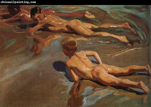 Joaquin Sorolla On the beach kids