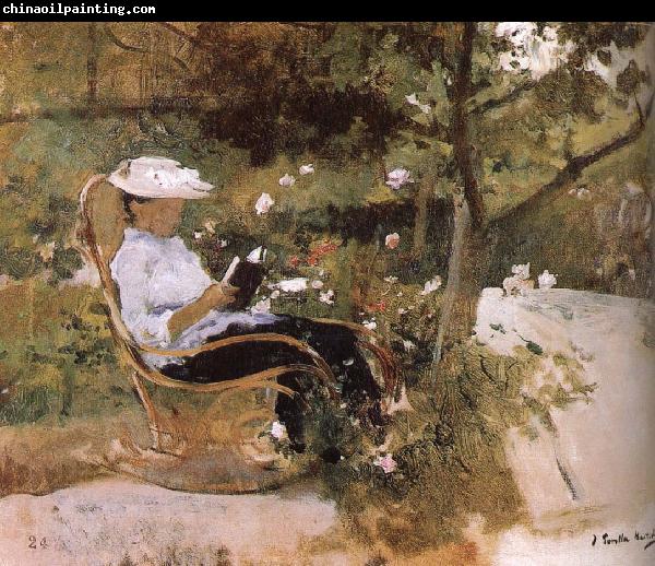 Joaquin Sorolla In the garden