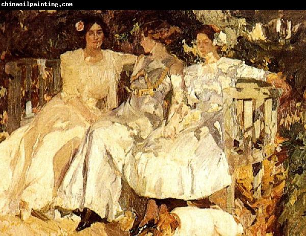 Joaquin Sorolla My Wife and Daughters in the Garden,