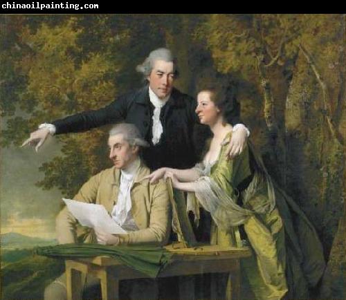 Joseph wright of derby D Ewes Coke his wife, Hannah, and his cousin Daniel Coke, by Wright,