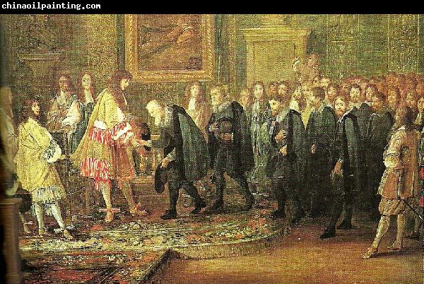 MEULEN, Adam Frans van der louis xiv receiving swiss ambassadors