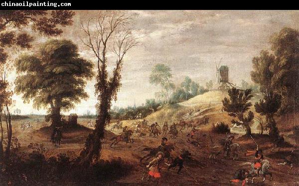 Meulener, Pieter Cavalry Skirmish - Oil on canvas