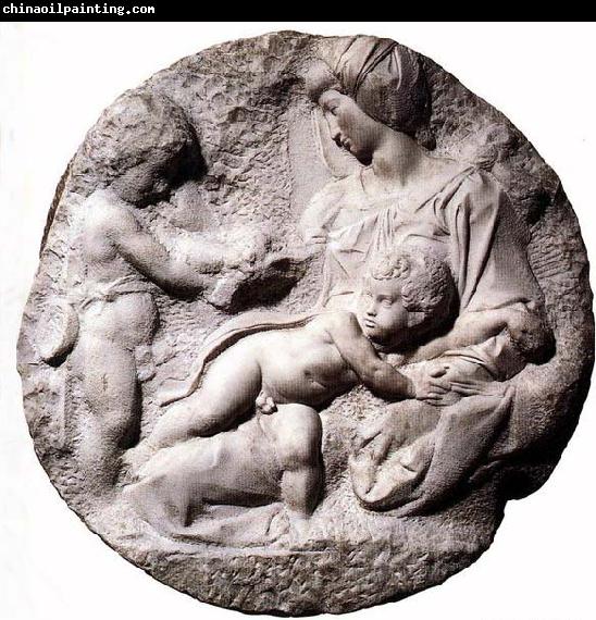 Michelangelo Buonarroti Madonna and Child with the Infant Baptist