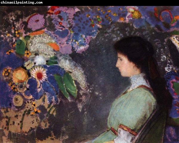 Odilon Redon Portrait of Violette Heymann,