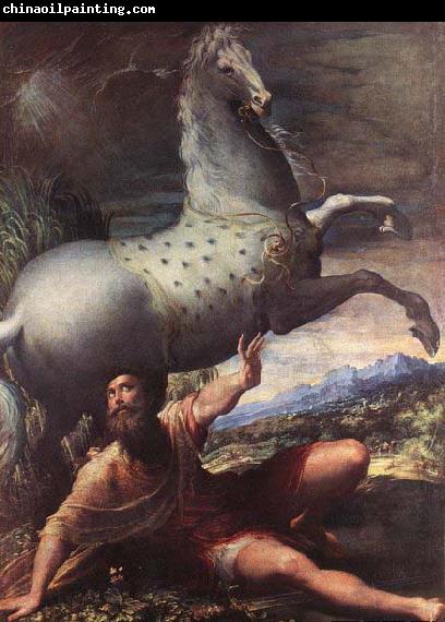 PARMIGIANINO The Conversion of St Paul - Oil on canvas