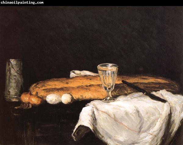 Paul Cezanne Still life egg bread