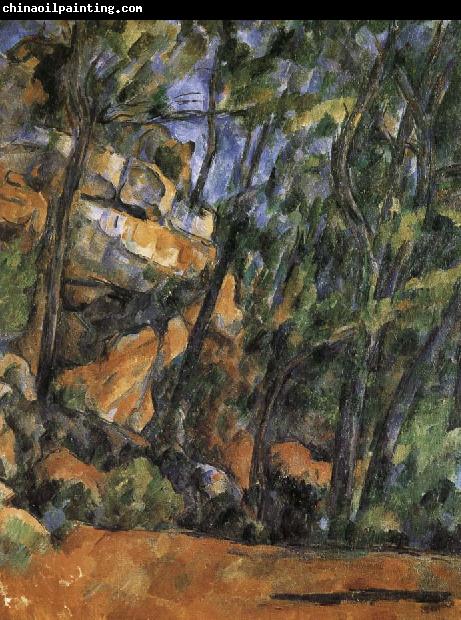 Paul Cezanne of the stones and park tree