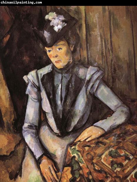 Paul Cezanne woman was wearing blue clothes