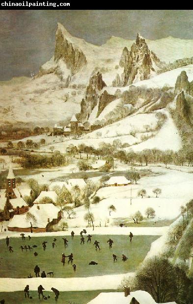 Pieter Bruegel detalj fran jagarna i snon,januari
