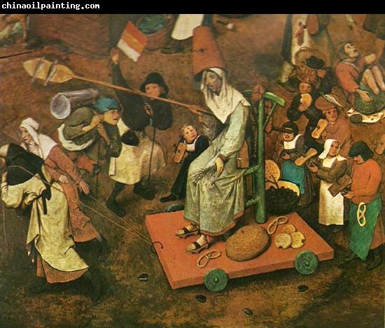 Pieter Bruegel detalj fran fastlagens strid med fastan
