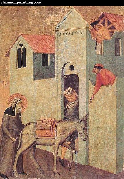 Pietro Lorenzetti Saint Humility Transports Bricks to the Monastery