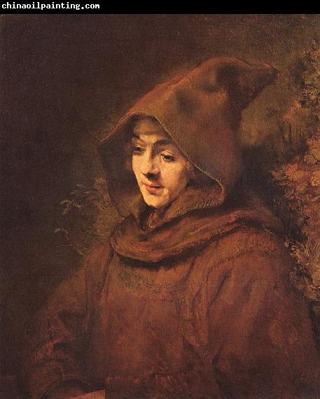 REMBRANDT Harmenszoon van Rijn Rembrandt son Titus, as a monk,