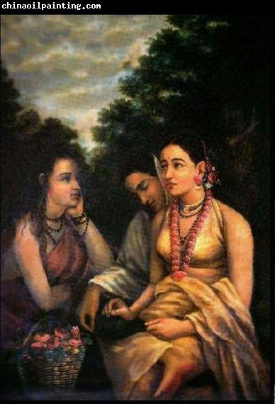 Raja Ravi Varma Shakuntala despondent