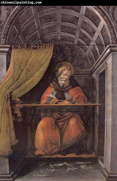 Sandro Botticelli Writing characters of St. Sting