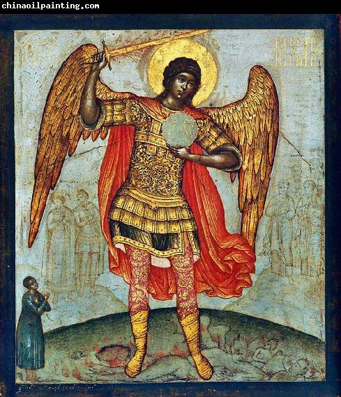 Simon Ushakov Archangel Michael Trampling the Devil Underfoot.