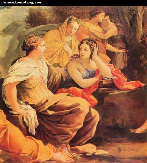 Simon Vouet Detail of Apollo and the Muses