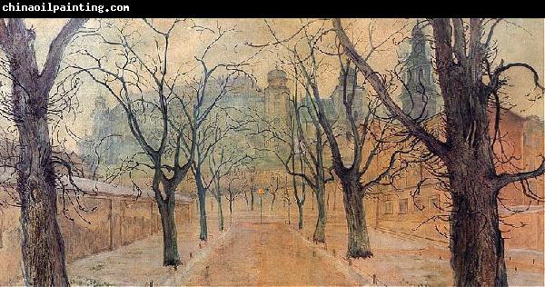 Stanislaw Wyspianski Planty Park at Dawn,