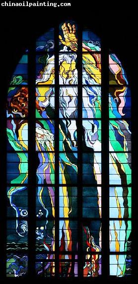 Stanislaw Wyspianski Stained glass window in Franciscan Church, designed by Wyspiaeski