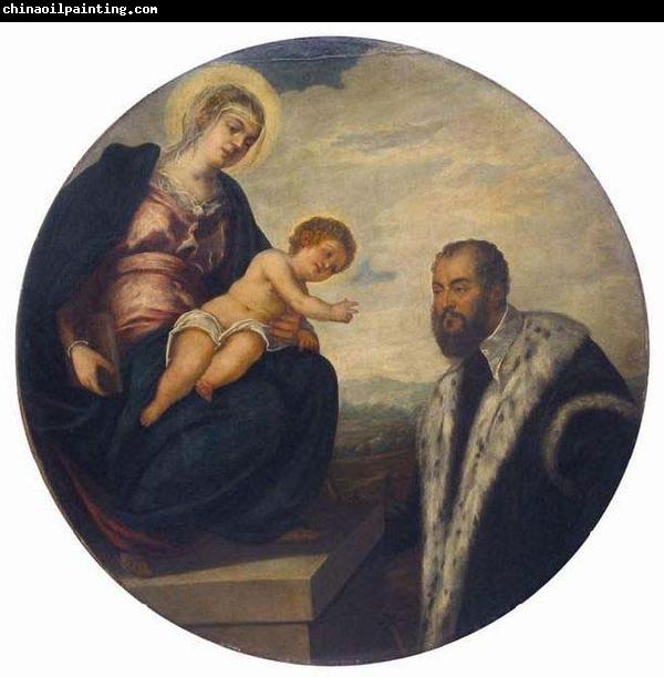 Tintoretto Madonna with Child and Donor,