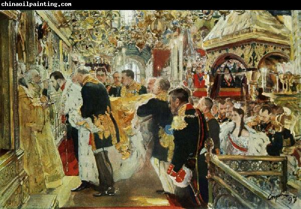 Valentin Serov Coronation of Nicholas II of Russia