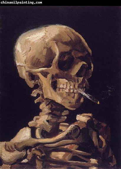 Vincent Van Gogh Skull of a Skeleton with Burning Cigarette