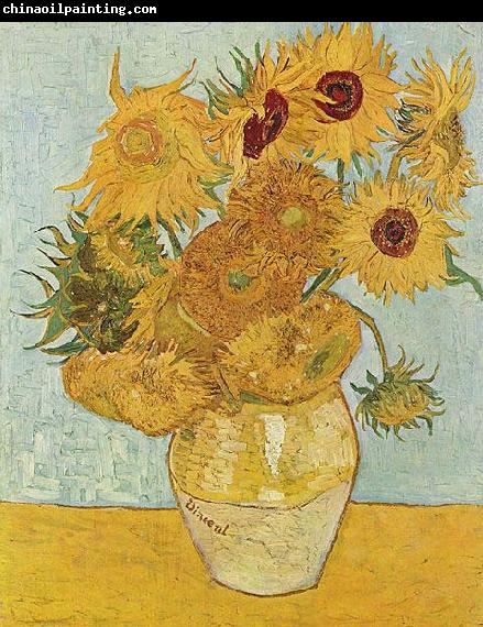 Vincent Van Gogh Vase with Twelve Sunflowers, August