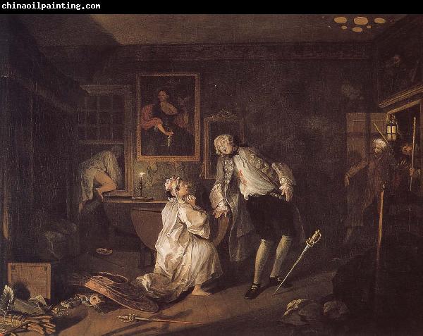 William Hogarth Fashionable marriage groups count the death of painting