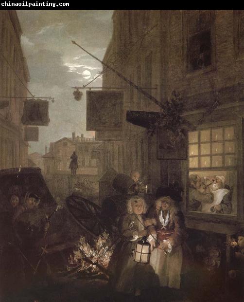 William Hogarth Four hours a day at night