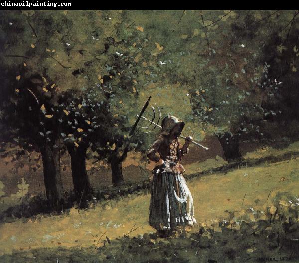 Winslow Homer Shoulder the rake bar girls