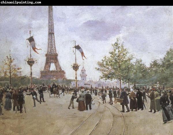 cesar franck entrabce to the exposition universelle by jean beraud