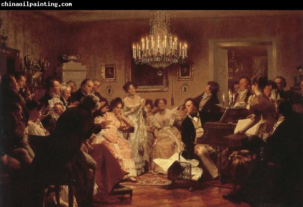 franz von schober a in  a viennese salon