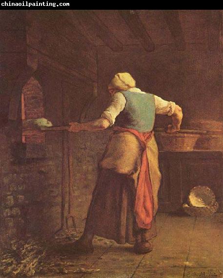 jean-francois millet Woman Baking Bread