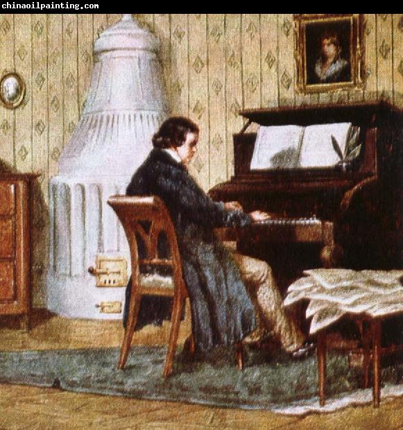 johannes brahms schumann composing at his piano