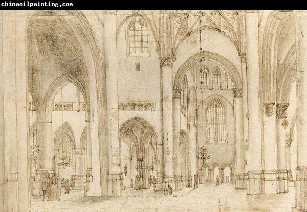 unknow artist Interior of St Bavo s Church in Haarlem